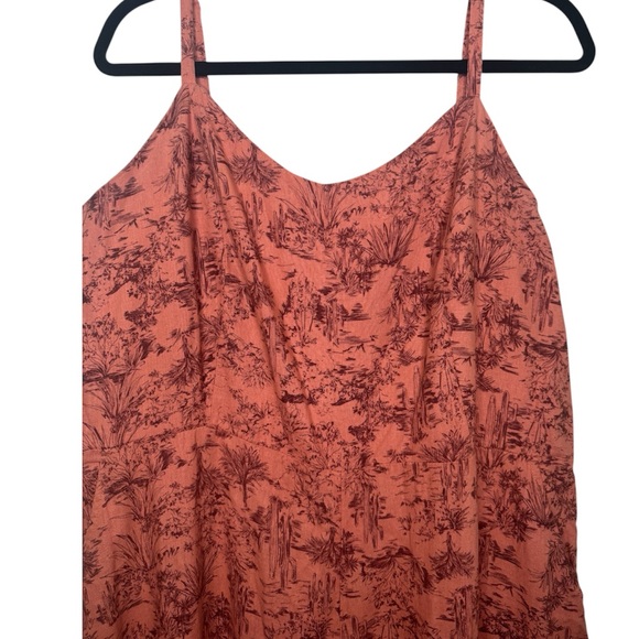 Old navy women's XXL Tall desert novelty linen blend cami jumpsuit western - Picture 4 of 10